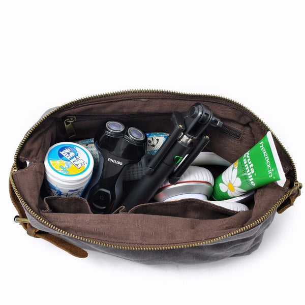 Leather Travel Toiletry Bag