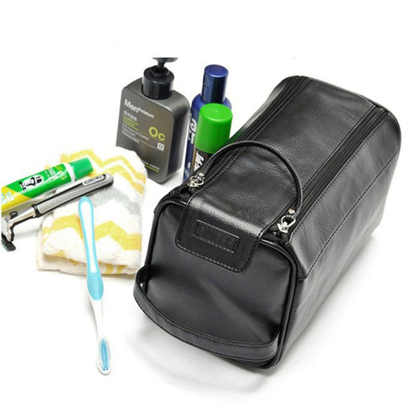 Waterproof Leather Toiletry Kit