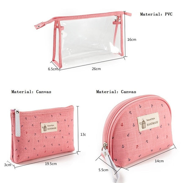 3pcs Fashion Cosmetic Pouch
